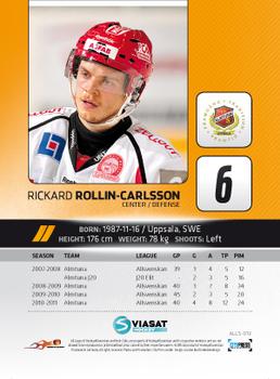 2011-12 HockeyAllsvenskan #ALLS-013 Rickard Rollin-Carlsson Back