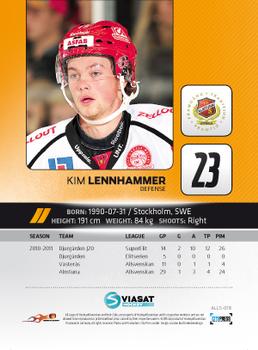 2011-12 HockeyAllsvenskan #ALLS-018 Kim Lennhammer Back
