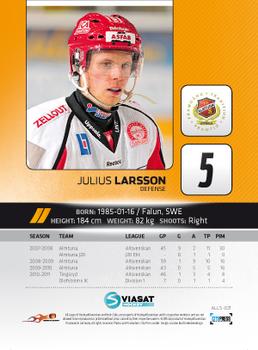 2011-12 HockeyAllsvenskan #ALLS-021 Julius Larsson Back