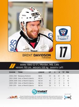 2011-12 HockeyAllsvenskan #ALLS-047 Brent Davidson Back