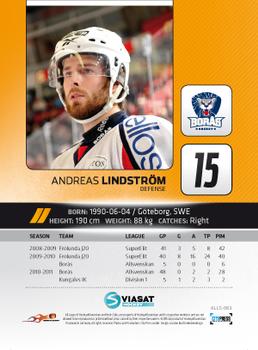 2011-12 HockeyAllsvenskan #ALLS-063 Andreas Lindström Back