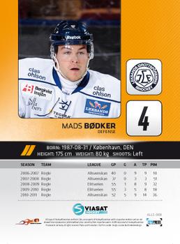 2011-12 HockeyAllsvenskan #ALLS-068 Mads Bodker Back