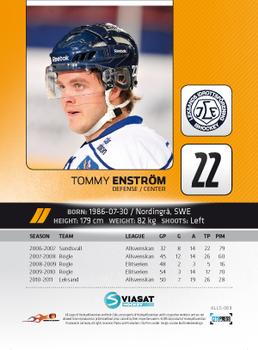2011-12 HockeyAllsvenskan #ALLS-069 Tommy Enström Back