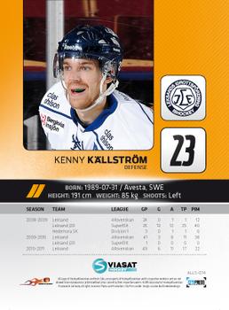 2011-12 HockeyAllsvenskan #ALLS-074 Kenny Kallstrom Back