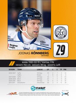 2011-12 HockeyAllsvenskan #ALLS-080 Joonas Rönnberg Back
