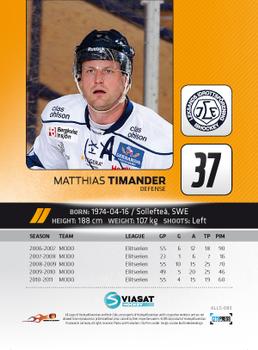 2011-12 HockeyAllsvenskan #ALLS-083 Mattias Timander Back