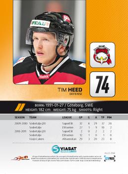 2011-12 HockeyAllsvenskan #ALLS-094 Tim Heed Back