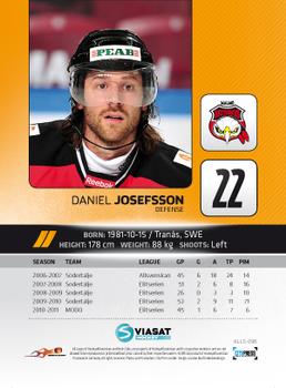 2011-12 HockeyAllsvenskan #ALLS-096 Daniel Josefsson Back