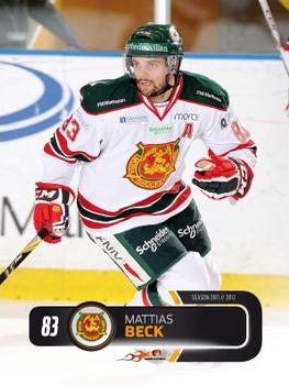 2011-12 HockeyAllsvenskan #ALLS-112 Mattias Beck Front