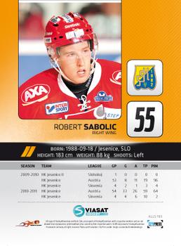 2011-12 HockeyAllsvenskan #ALLS-193 Robert Sabolic Back