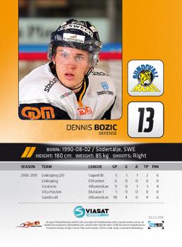2011-12 HockeyAllsvenskan #ALLS-200 Dennis Bozic Back