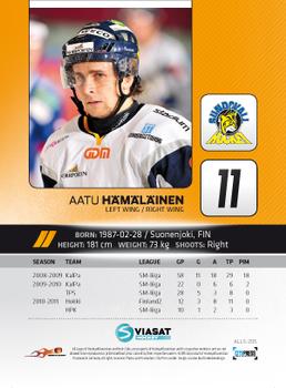 2011-12 HockeyAllsvenskan #ALLS-205 Aatu Hämäläinen Back