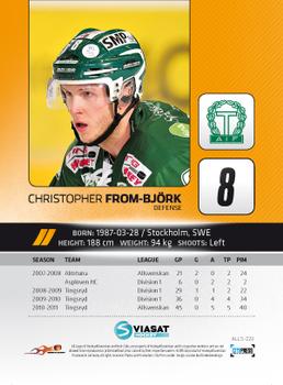 2011-12 HockeyAllsvenskan #ALLS-223 Christoffer From-Bjork Back