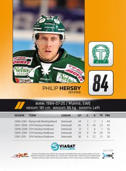 2011-12 HockeyAllsvenskan #ALLS-224 Philip Hersby Back