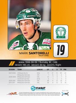 2011-12 HockeyAllsvenskan #ALLS-239 Mark Santorelli Back