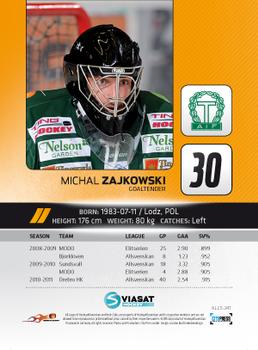2011-12 HockeyAllsvenskan #ALLS-241 Michal Zajkowski Back