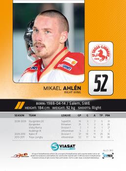 2011-12 HockeyAllsvenskan #ALLS-243 Mikael Ahlen Back