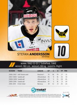2011-12 HockeyAllsvenskan #ALLS-265 Stefan Andersson Back