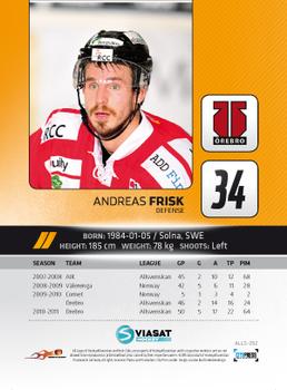 2011-12 HockeyAllsvenskan #ALLS-292 Andreas Frisk Back