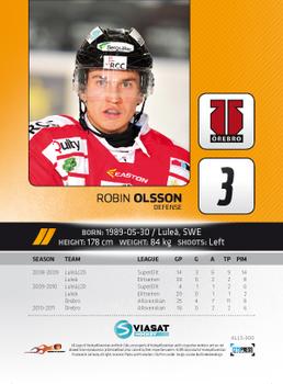 2011-12 HockeyAllsvenskan #ALLS-300 Robin Olsson Back