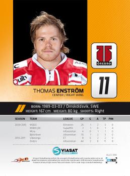 2011-12 HockeyAllsvenskan #ALLS-306 Thomas Enstrom Back