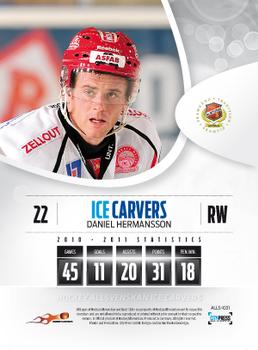 2011-12 HockeyAllsvenskan - Ice Carvers #ALLS-IC01 Daniel Hermansson Back