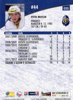 2012-13 Czech OFS Plus #025 Petr Mocek Back