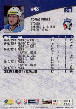 2012-13 Czech OFS Plus #048 Tomas Pitule Back