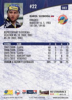 2012-13 Czech OFS Plus #082 Karol Sloboda Back