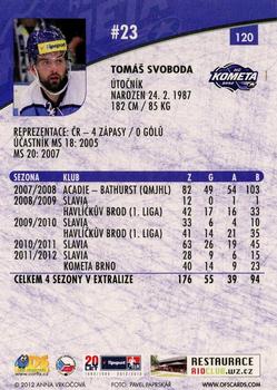 2012-13 Czech OFS Plus #120 Tomas Svoboda Back