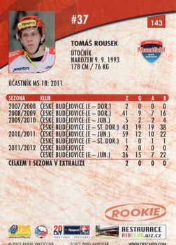 2012-13 Czech OFS Plus #143 Tomas Rousek Back