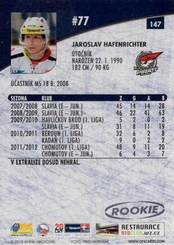 2012-13 Czech OFS Plus #147 Jaroslav Hafenrichter Back