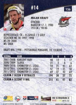 2012-13 Czech OFS Plus #156 Milan Kraft Back