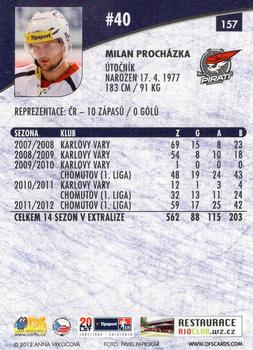 2012-13 Czech OFS Plus #157 Milan Prochazka Back
