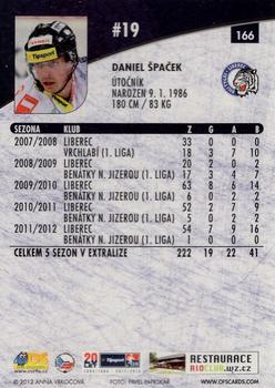 2012-13 Czech OFS Plus #166 Daniel Spacek Back