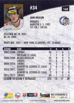 2012-13 Czech OFS Plus #168 Jan Holub Back