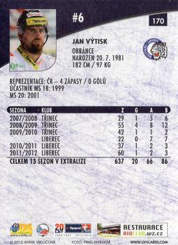 2012-13 Czech OFS Plus #170 Jan Vytisk Back