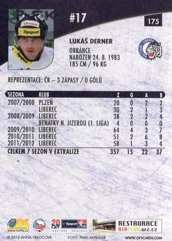 2012-13 Czech OFS Plus #175 Lukas Derner Back