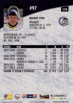 2012-13 Czech OFS Plus #178 Marek Pinc Back