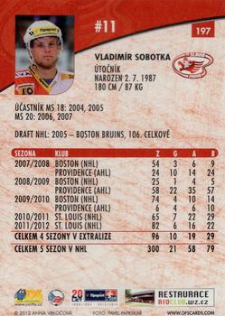 2012-13 Czech OFS Plus #197 Vladimir Sobotka Back
