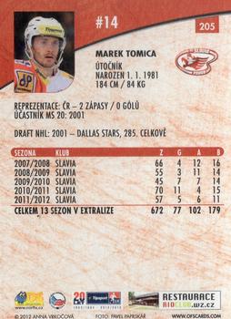 2012-13 Czech OFS Plus #205 Marek Tomica Back
