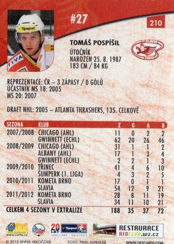 2012-13 Czech OFS Plus #210 Tomas Pospisil Back