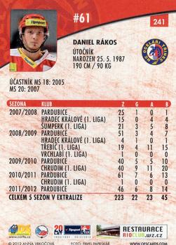 2012-13 Czech OFS Plus #241 Daniel Rakos Back
