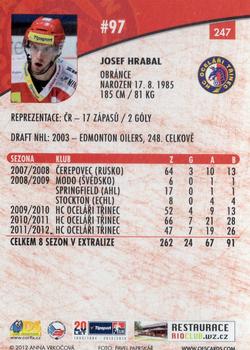 2012-13 Czech OFS Plus #247 Josef Hrabal Back