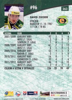 2012-13 Czech OFS Plus #263 David Zucker Back
