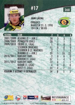 2012-13 Czech OFS Plus #268 Jan Latal Back
