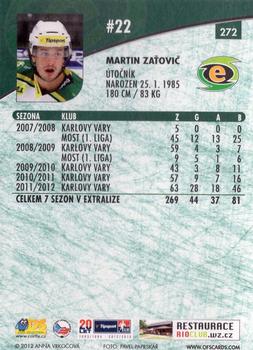 2012-13 Czech OFS Plus #272 Martin Zatovic Back