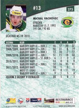 2012-13 Czech OFS Plus #275 Michal Vachovec Back