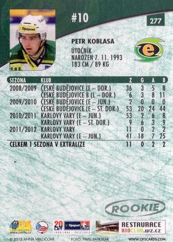 2012-13 Czech OFS Plus #277 Petr Koblasa Back