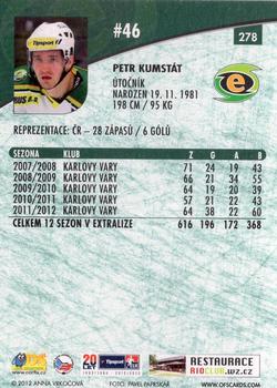 2012-13 Czech OFS Plus #278 Petr Kumstat Back